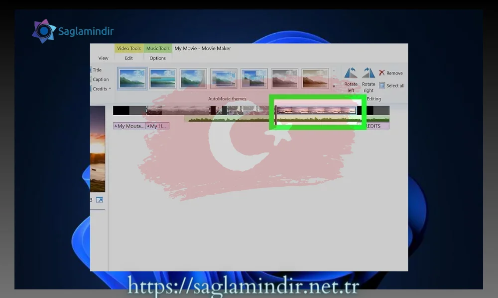 Geçiş veya efekt uygulamak istediğiniz video klibi seçin.