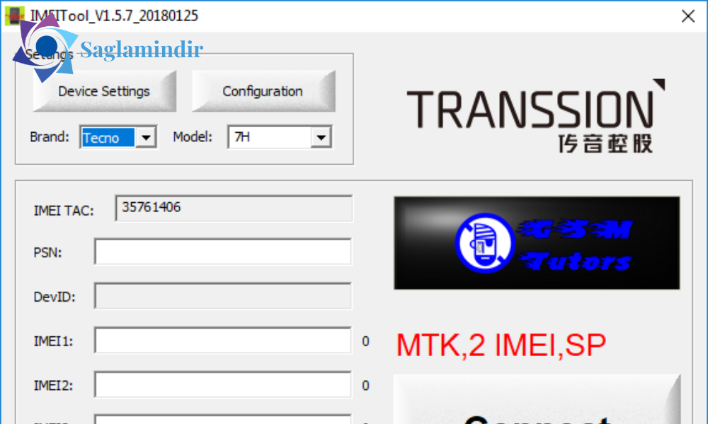 Transsion IMEI Tool v1.5.7 PC Free Download Full Version Saglamindir 2026