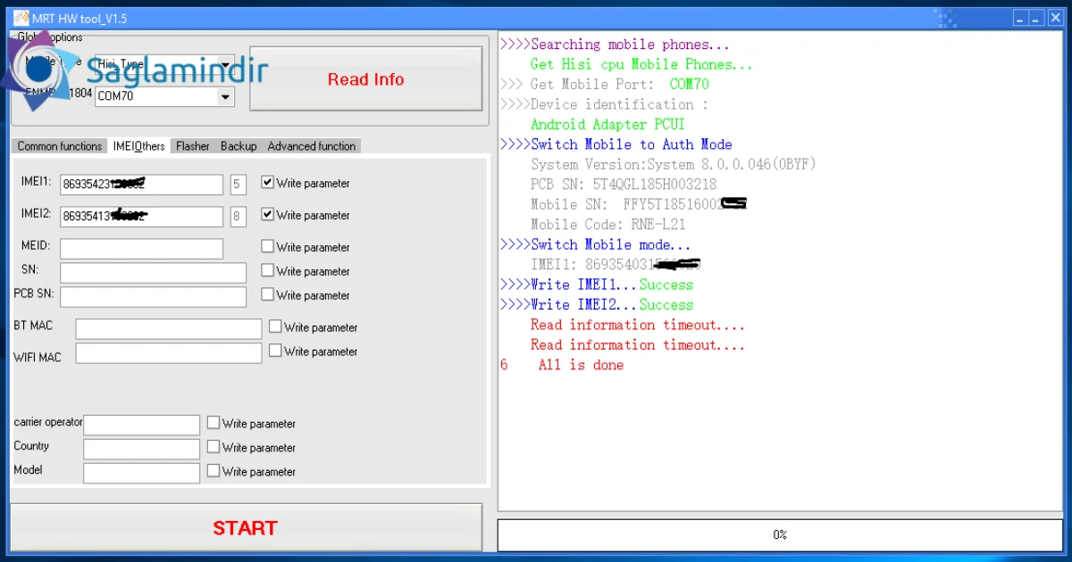 WriteIMEI Tool Free Download